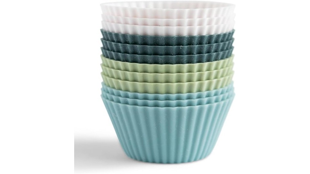 reusable silicone baking cups multicolor pack