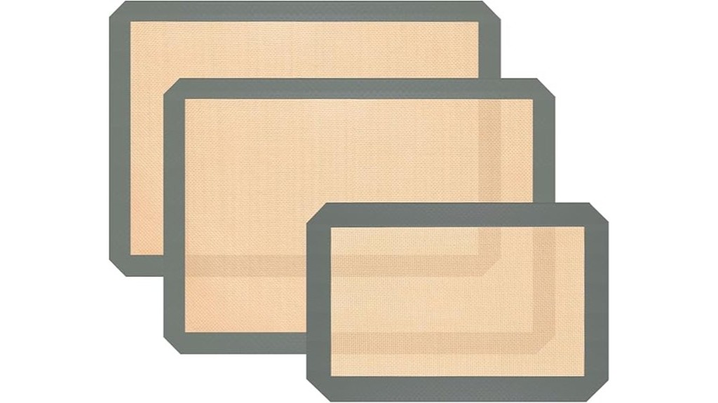 reusable silicone baking mat set