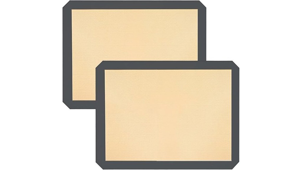 reusable silicone baking mats two pack