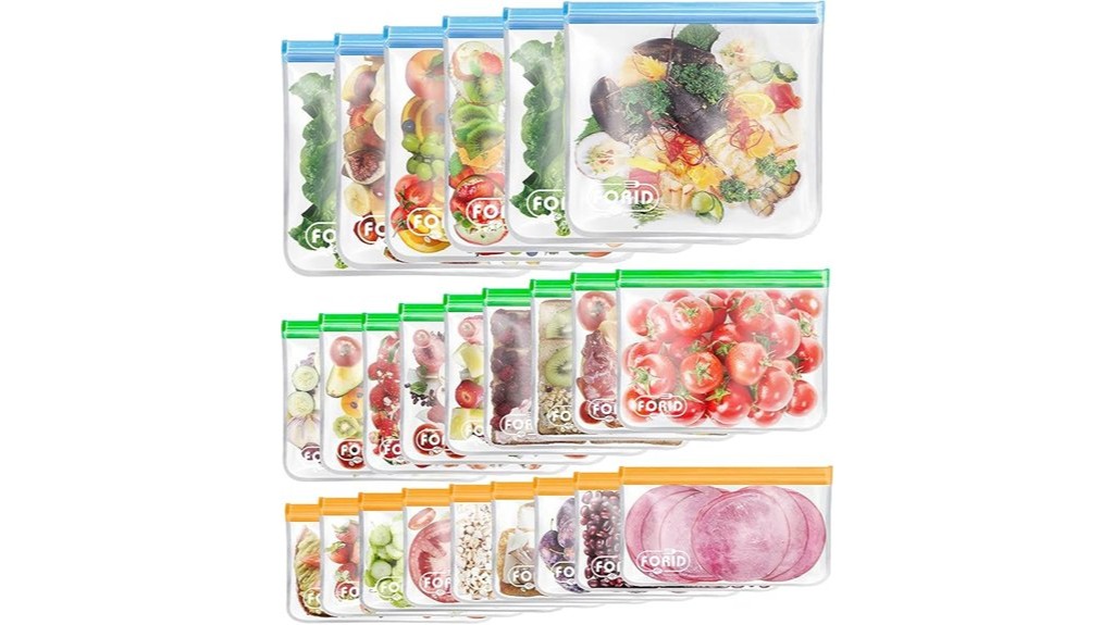 reusable silicone food storage bags