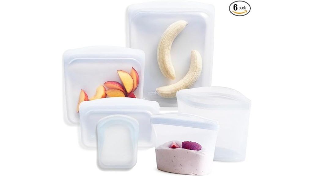 reusable silicone food storage bags