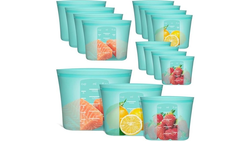reusable silicone food storage bags