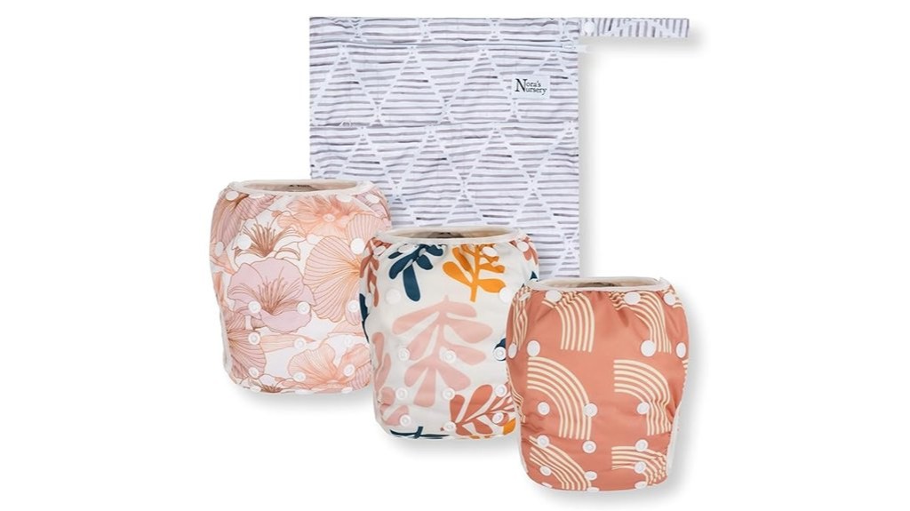 reusable tropical swim diapers with bag