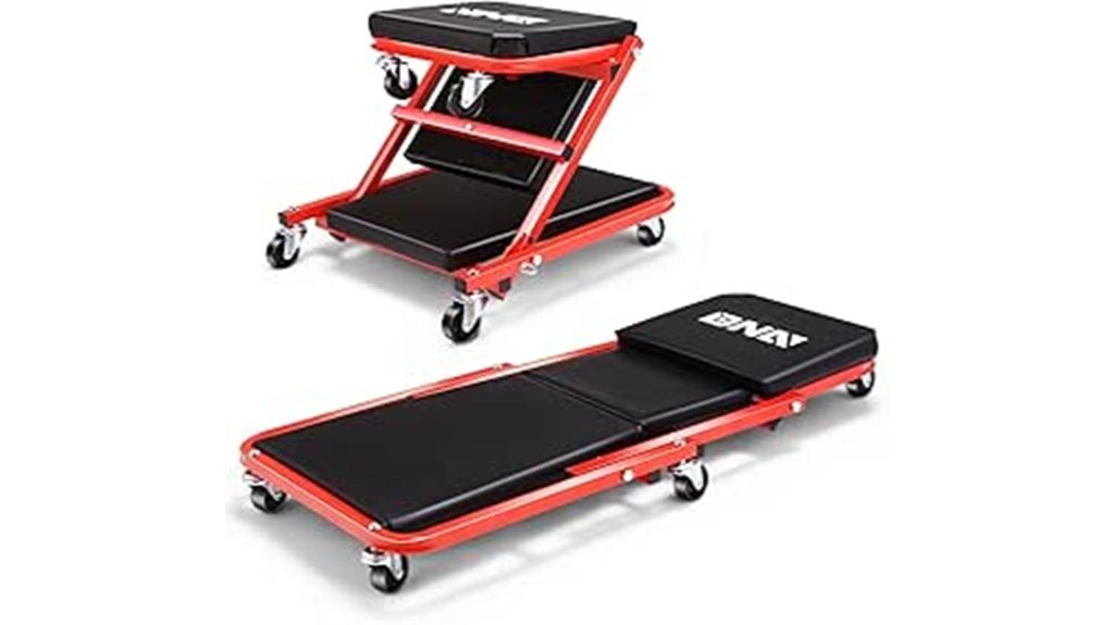 rolling folding car creeper seat