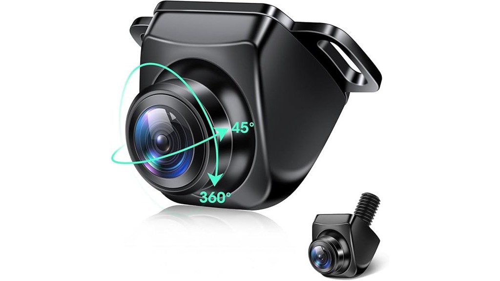 rotatable wide angle waterproof backup camera