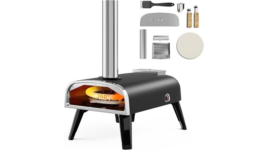 rotating pizza stone outdoor oven