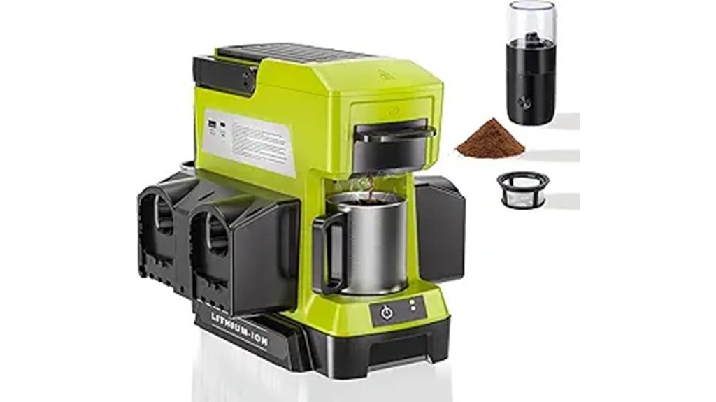 ryobi powered cordless coffee machine