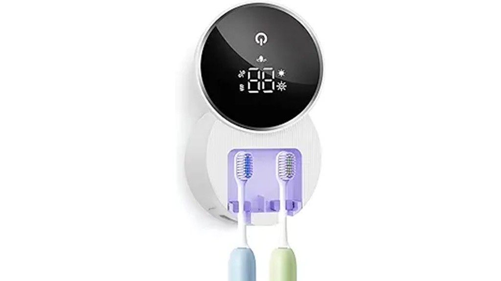 sanitizing toothbrush holder for bathroom