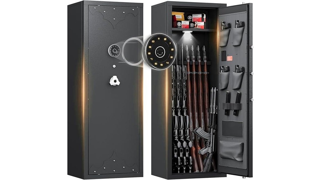 secure firearm storage capacity range