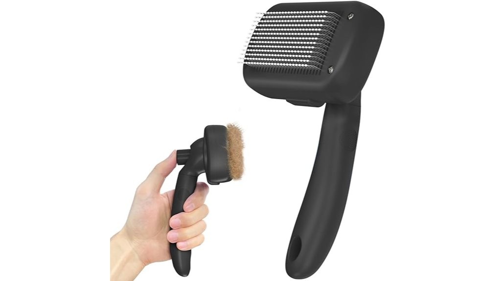 self cleaning pet grooming brush