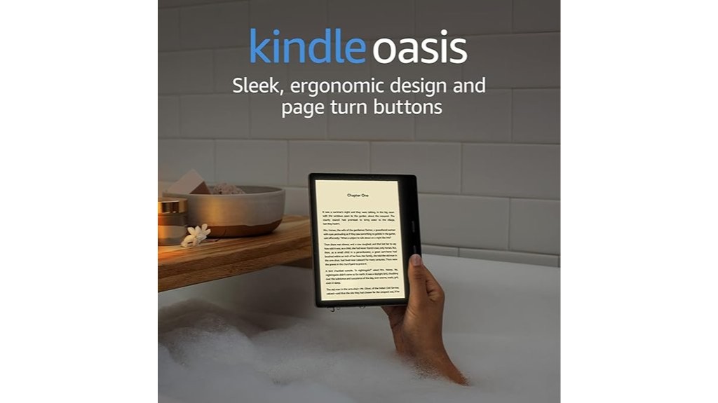 seven inch display page turning buttons