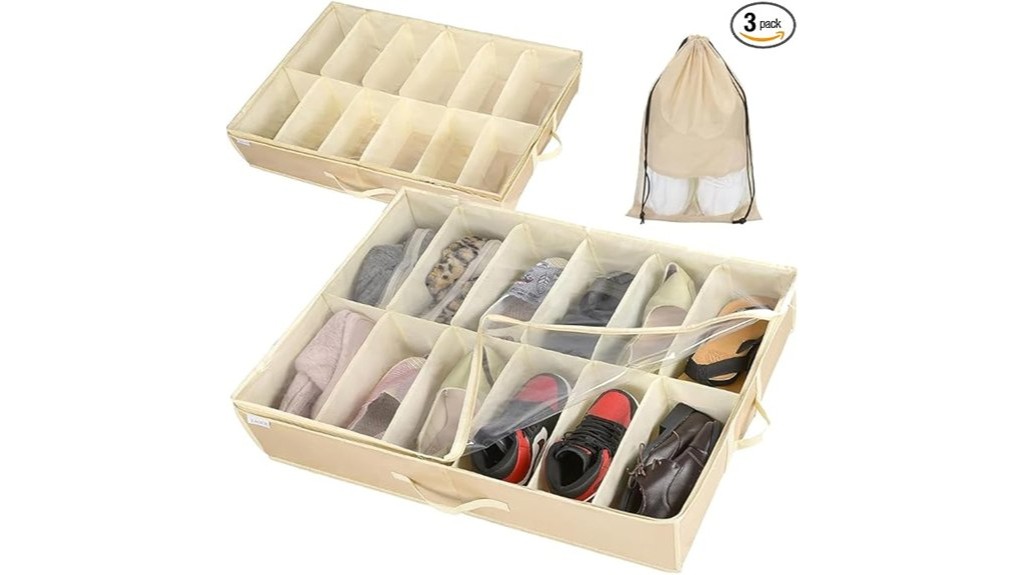 shoe storage organizer under bed