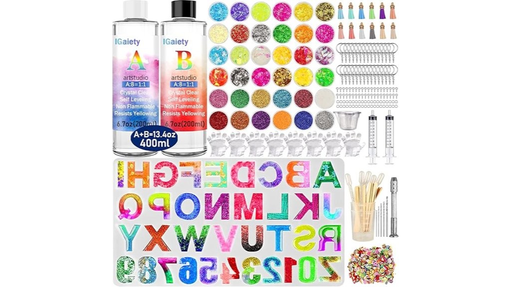 silicone alphabet number resin crafts