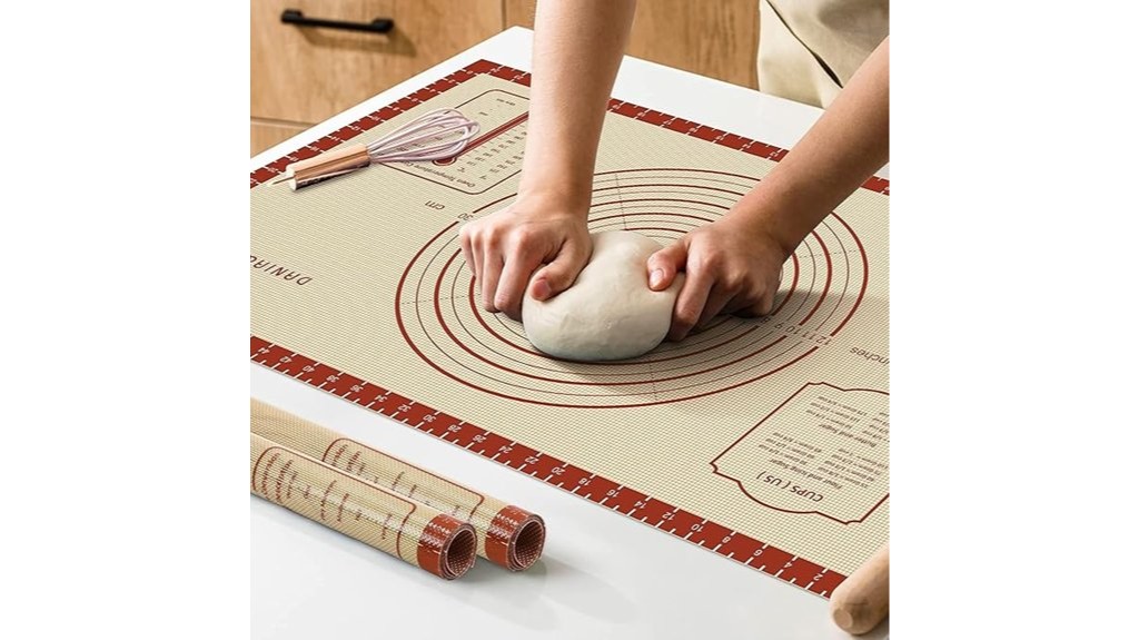 silicone baking mat with measurements