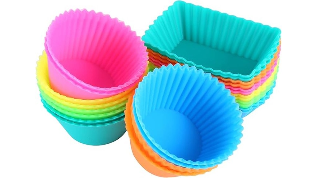silicone cupcake baking cups 24 pack