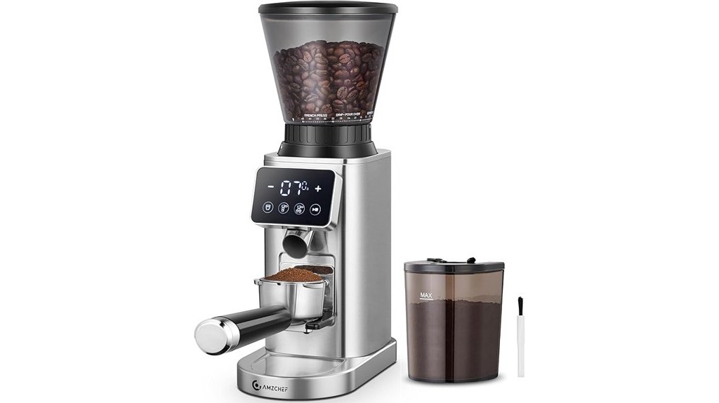 silver coffee grinder