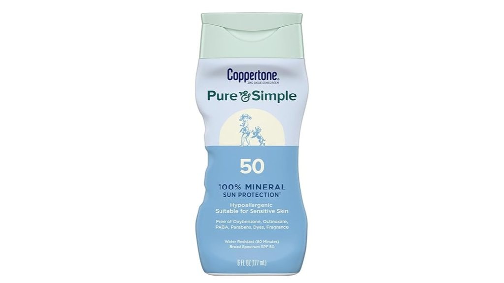 simple mineral sunscreen lotion