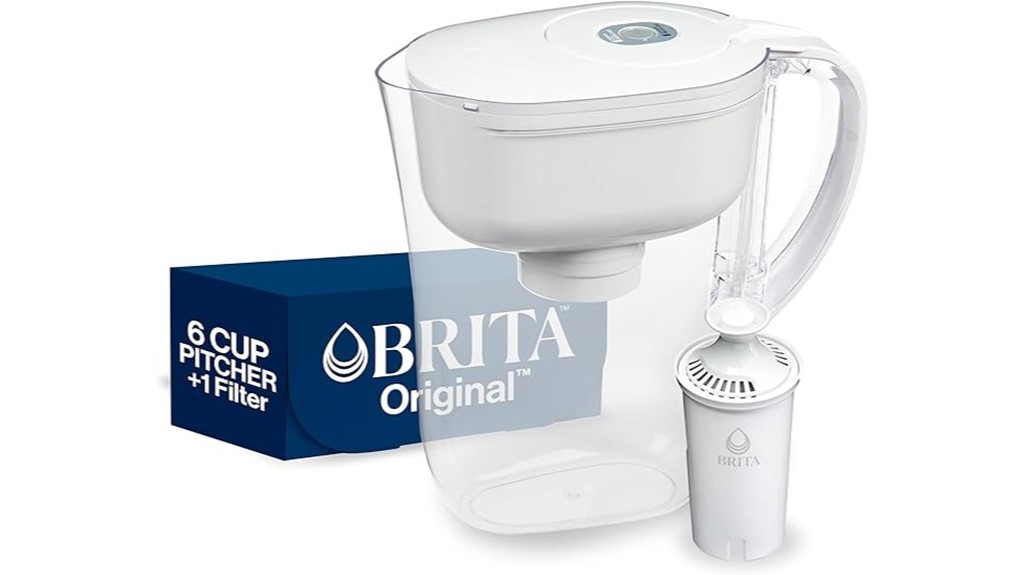 six cup bpa free water pitcher