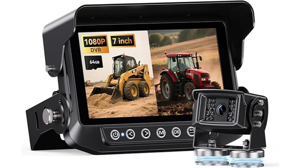 skid steer backup camera dual view
