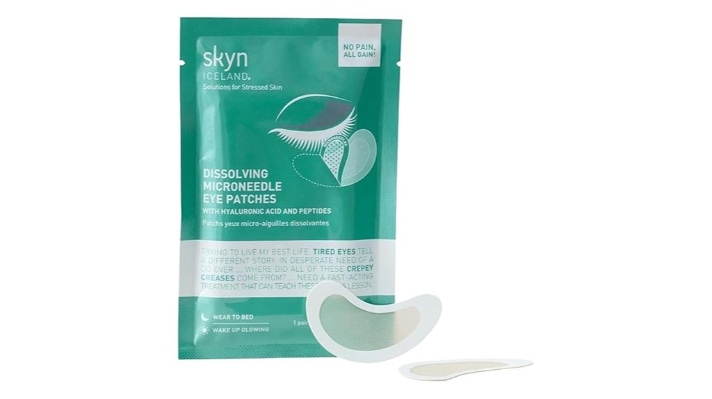 skin transforming undereye microneedle patches