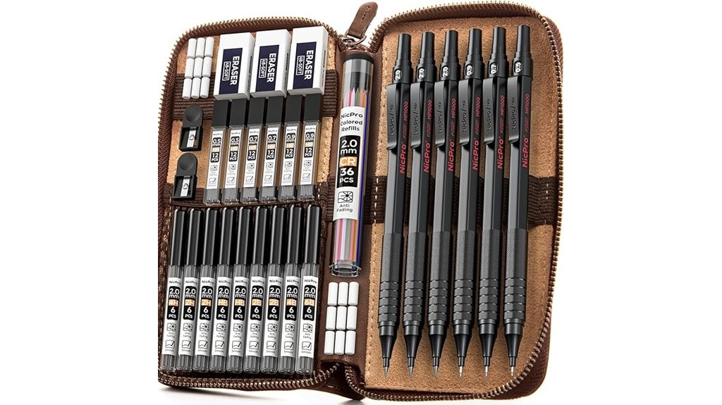 sleek durable mechanical pencil set