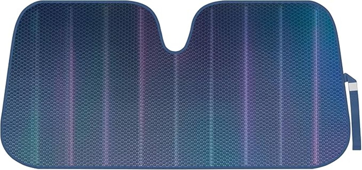 sleek iridescent matte black sunshade