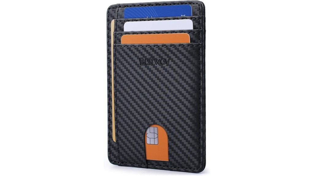 slim minimalist rfid blocking leather wallet