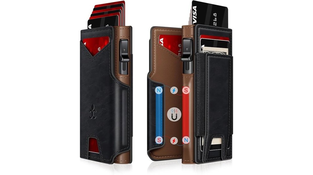 slim rfid blocking compact aluminum cased wallet