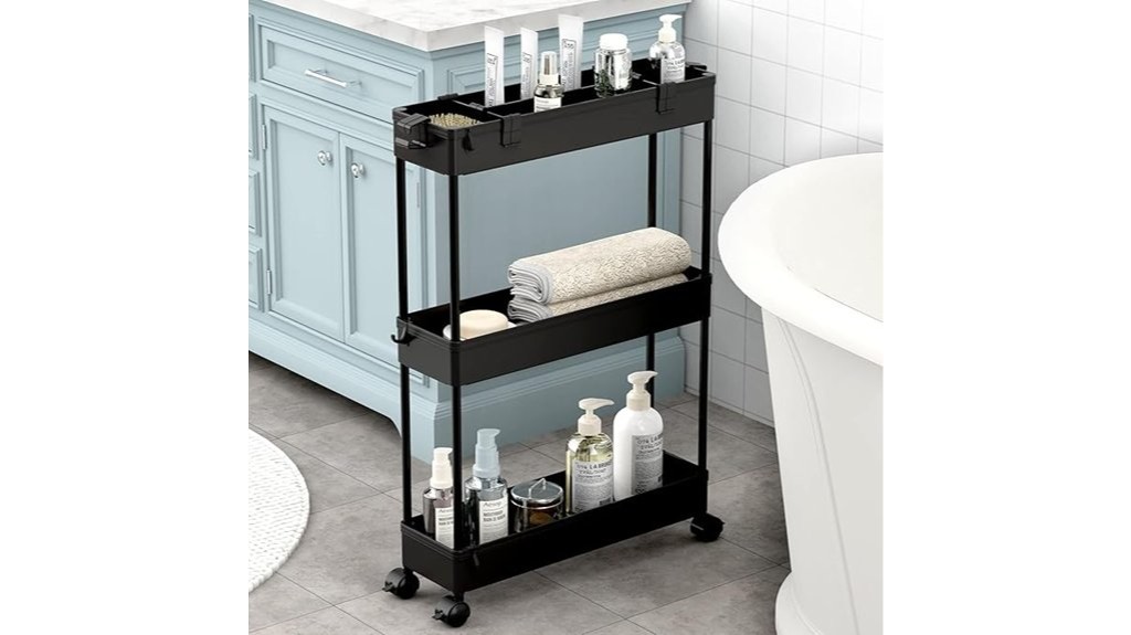 slim tiered storage cart