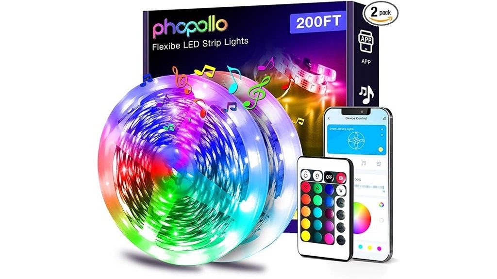 smart music synced bedroom lights