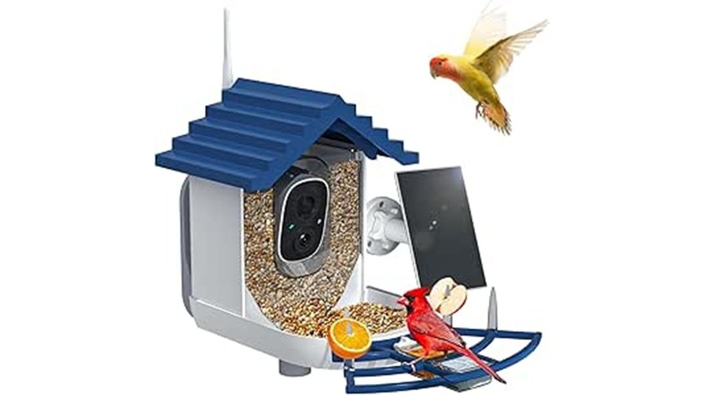 solar powered ai bird feeder
