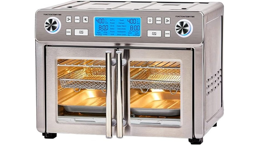 spacious air fryer oven combo