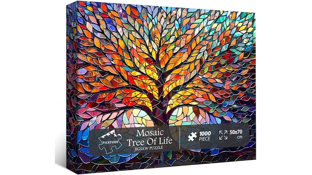 stained glass puzzle tree life