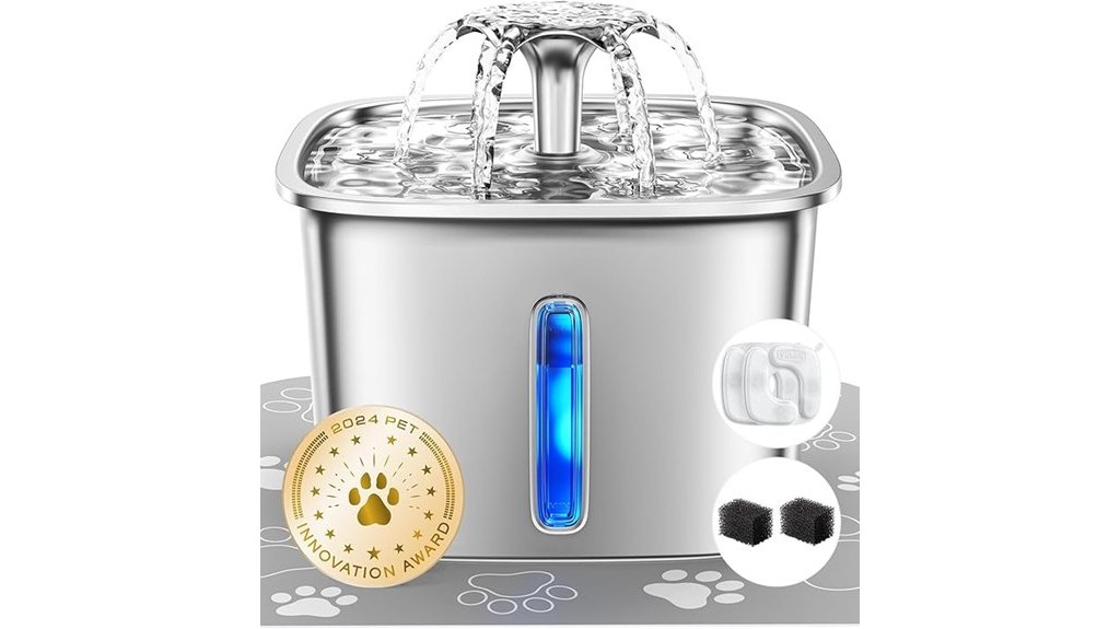 stainless steel cat water fountain