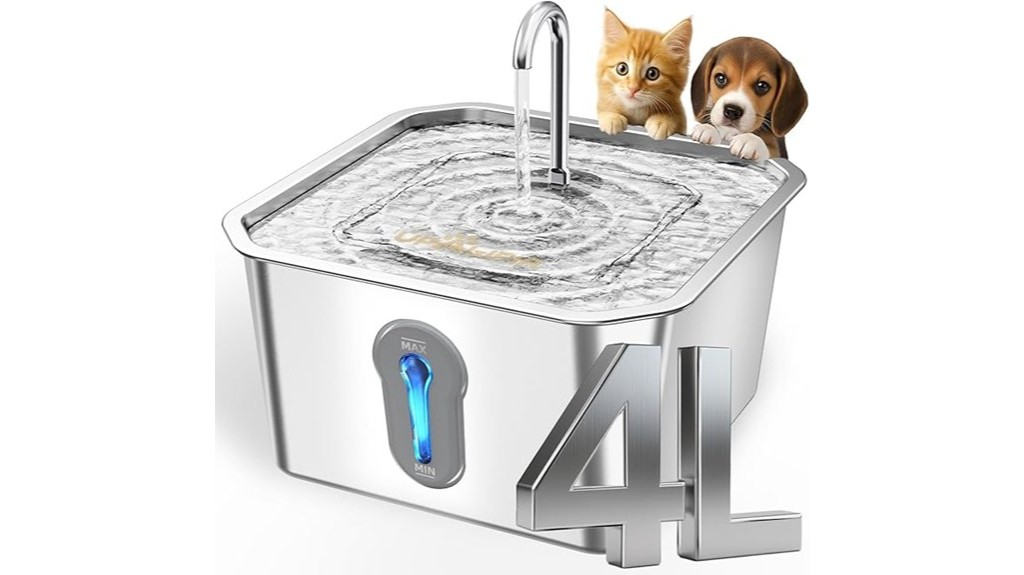 stainless steel cat water fountain