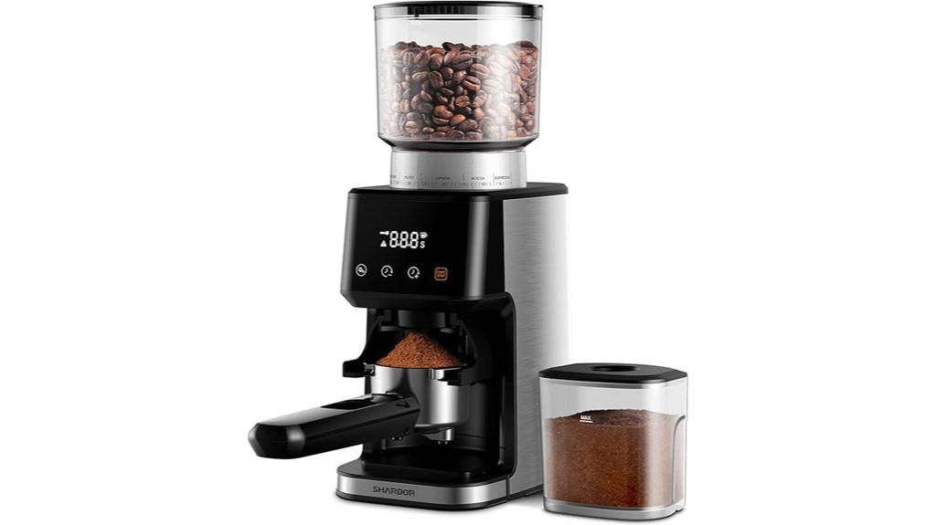 stainless steel conical burr espresso grinder