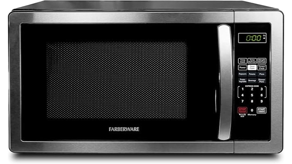stainless steel countertop microwave oven