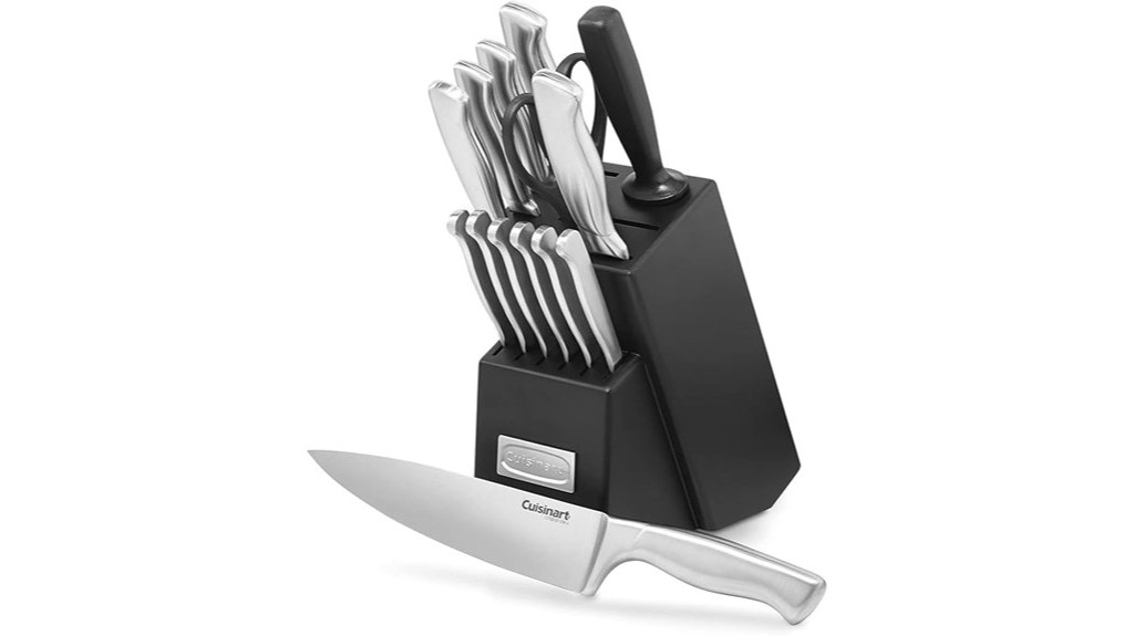 stainless steel cutlery block set