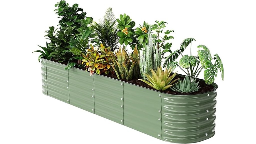 stainless steel raised garden planter