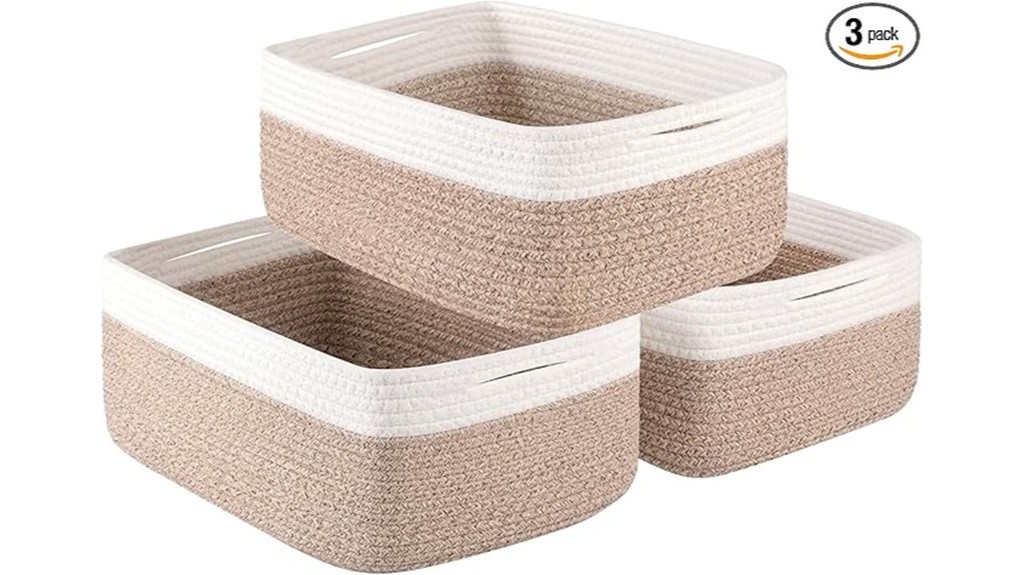 storage organizing baskets yellow pack