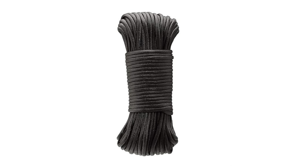 sturdy black paracord 100 foot length