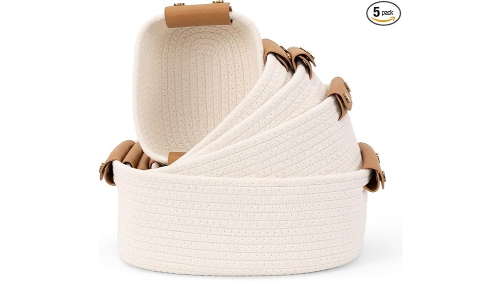 sturdy cotton rope basket set