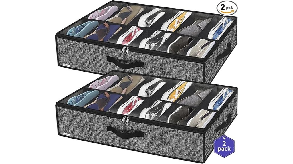 sturdy under bed shoe organizers