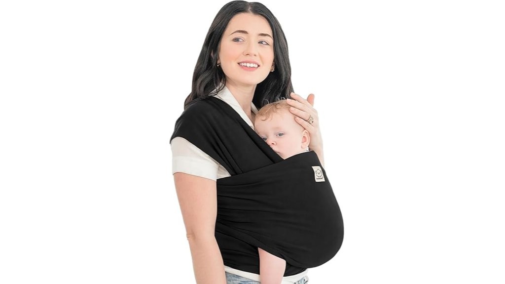 stylish black baby carrier