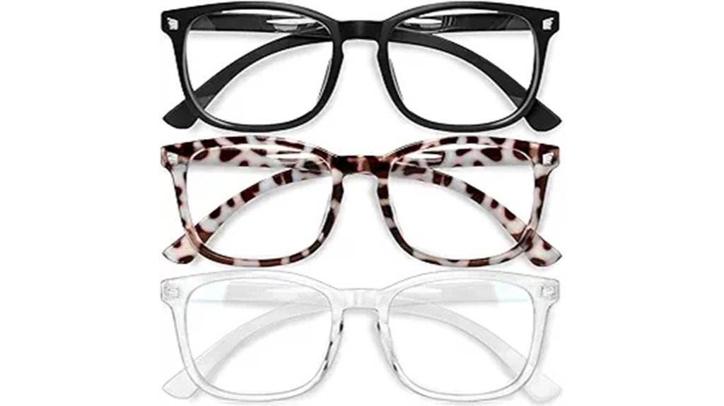 stylish blue light glasses pack