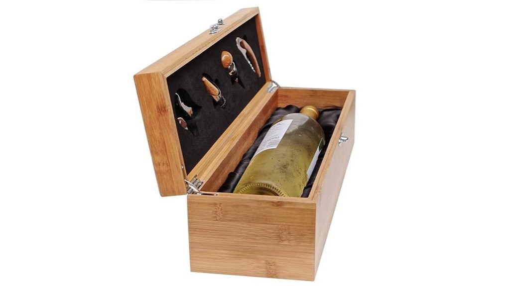 stylish wine presentation case set