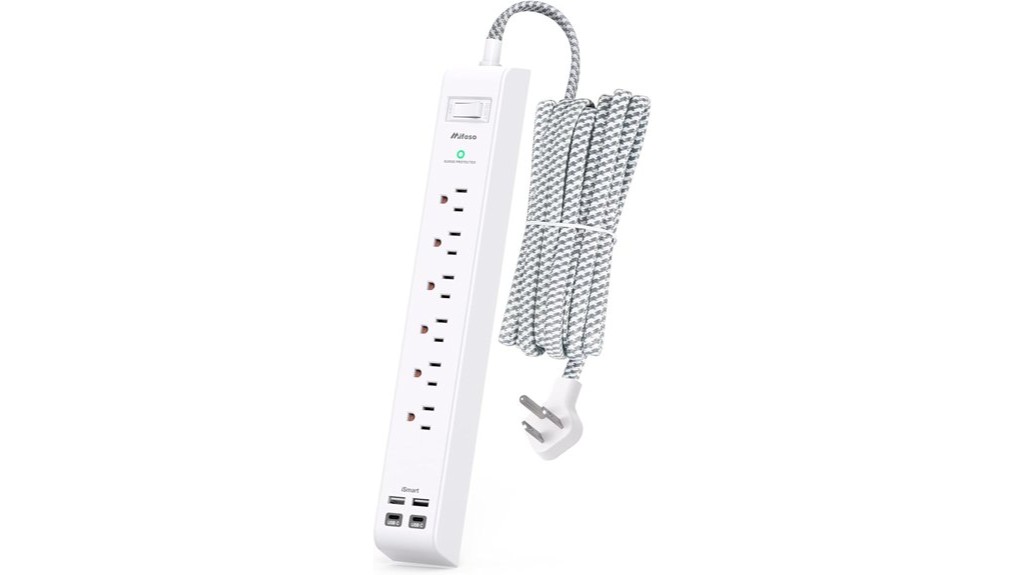 surge protected multi outlet power station