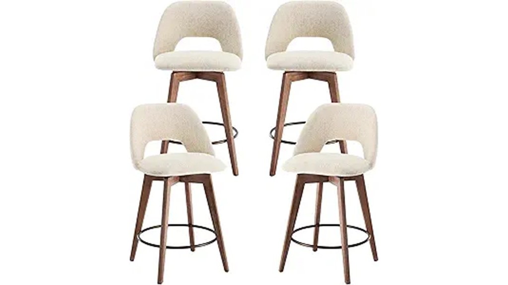 swivel farmhouse bar stools set