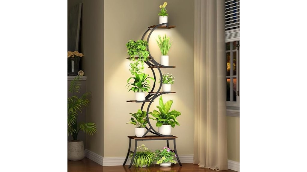 tall multi tier plant growing stand