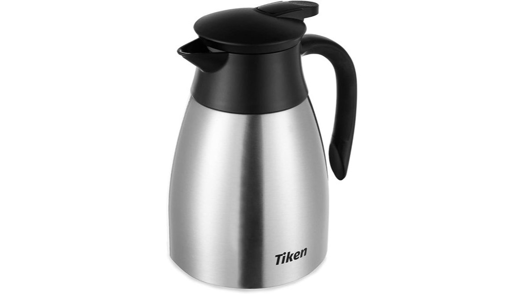 thermal carafe holds thirty four ounces